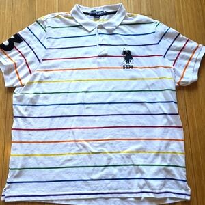 U.S. Polo Assn. Men's Polo with Multicolor Stripes